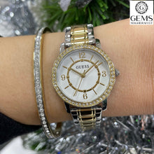 Load image into Gallery viewer, Ladies Guess Watch Stainless Steel 2 Tone Strap, Stone Set Case SKU 4001212