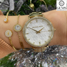 Load image into Gallery viewer, Michael Kors Ladies Stainless Steel Gold Tone Watch, Pattern Dial SKU 4010087