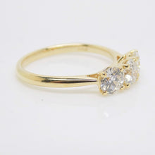 Load image into Gallery viewer, 18ct Yellow Gold & Yellow Gold Head, 3 Round Brilliant Lab Grown Diamonds 1.50ct Engagement Ring SKU 7707096