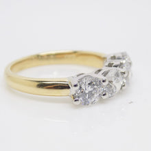 Load image into Gallery viewer, Aroca "The Vivienne Band" 18ct Yellow Gold/White Gold Head 4 Lab Grown Diamonds Ring 2.00ct SKU 7707100