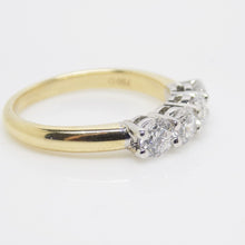 Load image into Gallery viewer, Aroca "The Vivienne Band" 18ct Yellow Gold/White Gold Head 4 Lab Grown Diamonds Ring 1.20ct SKU 7707103