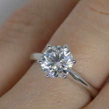 Load image into Gallery viewer, 18ct White Gold Lab Grown Round Brilliant Diamond Solitaire Engagement Ring 1.60ct SKU 7707042