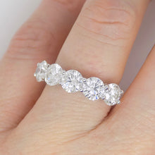 Load image into Gallery viewer, Aroca "The Eleanor Band" 18ct Yellow Gold/White Gold Head 5 Lab Grown Diamonds Ring 3.25ct SKU 7707104