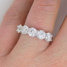 Load image into Gallery viewer, Aroca "The Eleanor Band" 18ct Yellow Gold/White Gold Head 5 Lab Grown Diamonds Ring 2.50ct SKU 7707105