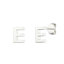 Load image into Gallery viewer, Sterling Silver Small Initial Stud Earrings