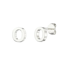 Load image into Gallery viewer, Sterling Silver Small Initial Stud Earrings