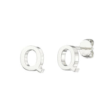 Load image into Gallery viewer, Sterling Silver Small Initial Stud Earrings