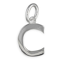 Load image into Gallery viewer, Sterling Silver Plain Initial Pendant