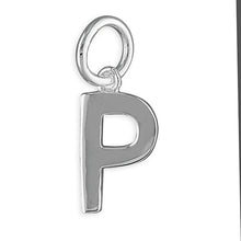 Load image into Gallery viewer, Sterling Silver Plain Initial Pendant