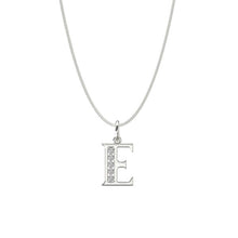 Load image into Gallery viewer, Sterling Silver CZ Initial Pendant