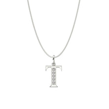 Load image into Gallery viewer, Sterling Silver CZ Initial Pendant