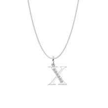Load image into Gallery viewer, Sterling Silver CZ Initial Pendant