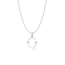 Load image into Gallery viewer, Sterling Silver CZ Initial Pendant