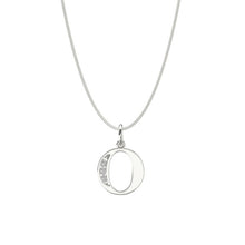 Load image into Gallery viewer, Sterling Silver CZ Initial Pendant