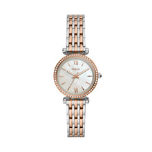 Load image into Gallery viewer, Fossil Ladies Watch Stainless Steel Silver & Rose Tone Strap MOP Dial SKU 4002015