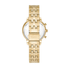Load image into Gallery viewer, Fossil Ladies Gold Tone Stainless Steel Strap, CZ Case, Date, Mini Dials SKU 4002045