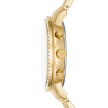 Load image into Gallery viewer, Fossil Ladies Gold Tone Stainless Steel Strap, CZ Case, Date, Mini Dials SKU 4002045