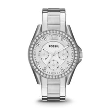 Load image into Gallery viewer, Fossil Ladies Watch Stainless Steel Silver Tone Strap, Silver Dial, Multi Dials SKU 4002133