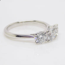 Load image into Gallery viewer, Platinum 3 Round Brilliant Lab Grown Diamonds Engagement Ring 1.50ct SKU 7707054