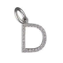 Load image into Gallery viewer, Sterling Silver CZ Initial Pendant