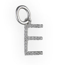 Load image into Gallery viewer, Sterling Silver CZ Initial Pendant