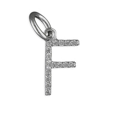 Load image into Gallery viewer, Sterling Silver CZ Initial Pendant