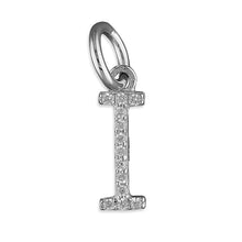 Load image into Gallery viewer, Sterling Silver CZ Initial Pendant
