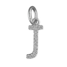 Load image into Gallery viewer, Sterling Silver CZ Initial Pendant