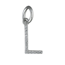 Load image into Gallery viewer, Sterling Silver CZ Initial Pendant