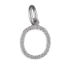 Load image into Gallery viewer, Sterling Silver CZ Initial Pendant