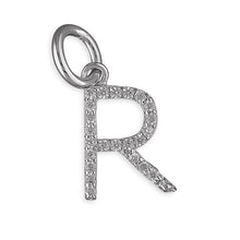 Load image into Gallery viewer, Sterling Silver CZ Initial Pendant