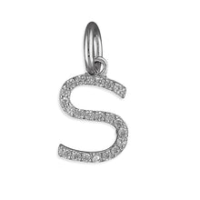 Load image into Gallery viewer, Sterling Silver CZ Initial Pendant