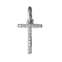 Load image into Gallery viewer, Sterling Silver CZ Initial Pendant