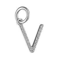 Load image into Gallery viewer, Sterling Silver CZ Initial Pendant