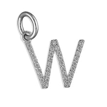 Load image into Gallery viewer, Sterling Silver CZ Initial Pendant