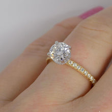 Load image into Gallery viewer, Aroca "Celesse" 18ct Yellow Gold & Platinum Head Lab Grown Round Brilliant Diamond Solitaire Engagement Ring 1.22ct SKU 7707041