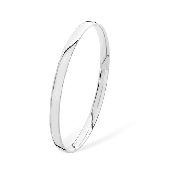 Sterling Silver 5mm plain Bangle SKU 0103102