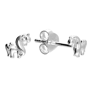 Sterling Silver Small Stud Pony Earrings SKU 0106500