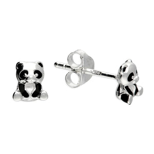 Sterling Silver Small Panda Stud Earrings SKU 0106503