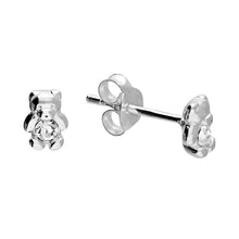 Load image into Gallery viewer, Sterling Silver Birthstone Teddy Bear Earrings
