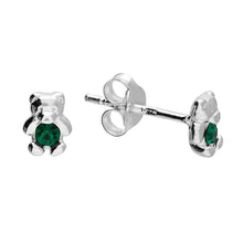 Load image into Gallery viewer, Sterling Silver Birthstone Teddy Bear Earrings
