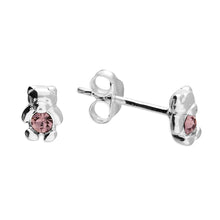 Load image into Gallery viewer, Sterling Silver Birthstone Teddy Bear Earrings
