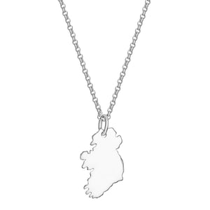 Sterling Silver Map of Ireland Necklace SKU 0111603