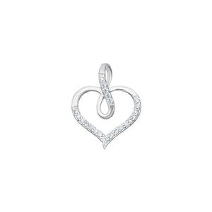 Sterling Silver Infinity and Heart CZ Pendant SKU 0112572