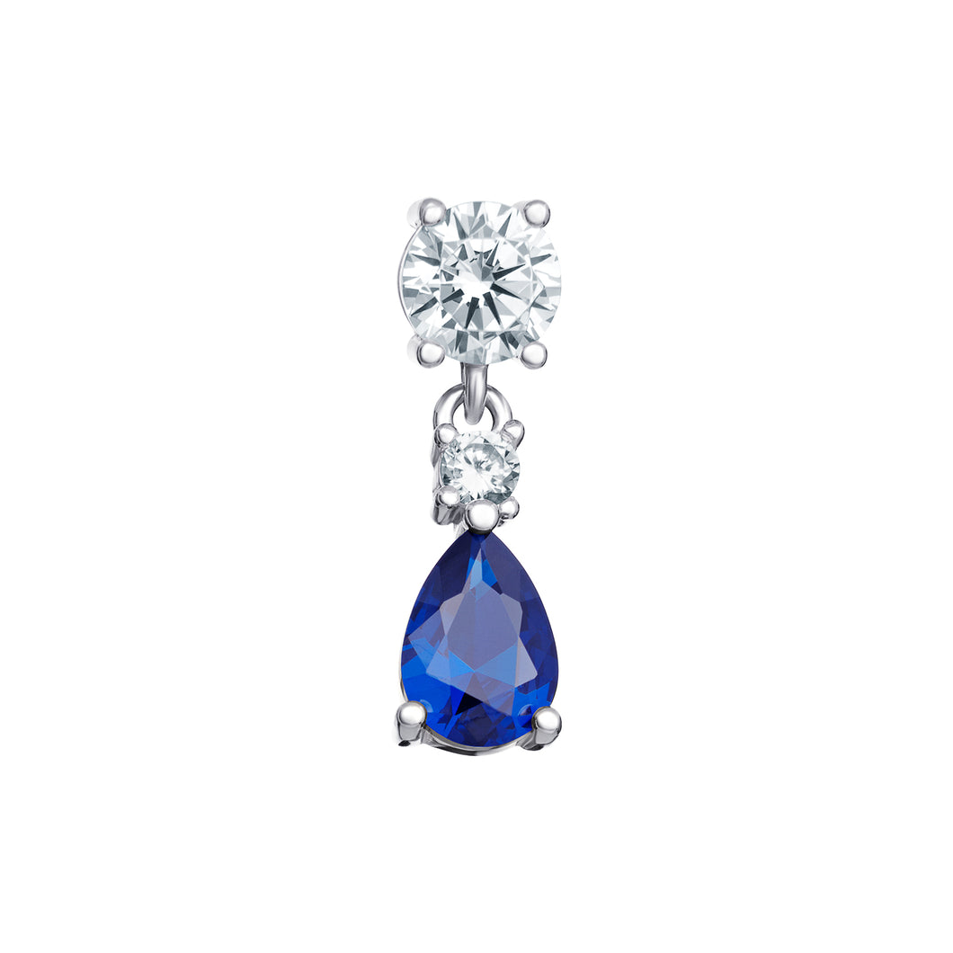 Sterling Silver Blue and White CZ Pendant SKU 0112707