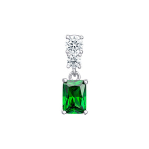 Sterling Silver Green and White CZ Pendant SKU 0112710
