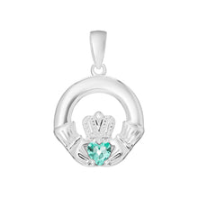Load image into Gallery viewer, Sterling Silver Birthstone Claddagh Pendants
