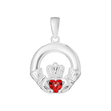 Load image into Gallery viewer, Sterling Silver Birthstone Claddagh Pendants
