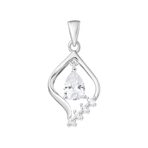 Sterling Silver Pear CZ Pendant SKU 0112722