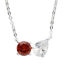Load image into Gallery viewer, Sterling Silver Toi Et Moi Birthstone Pendant
